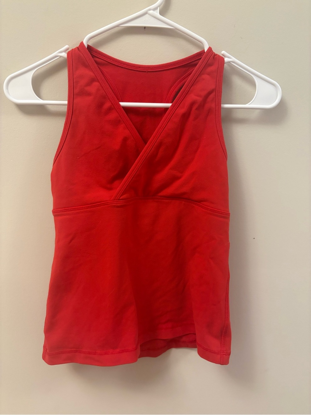 lululemon athletica Red V‑Neck Wrap Active Tank